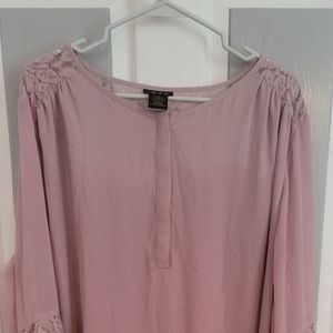 IMAN Dressed and Ready Lace accented Blouse